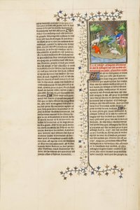 Cyrus, der Enkel von Astyages, König der Meder, von einem wilden Tier gesäugt